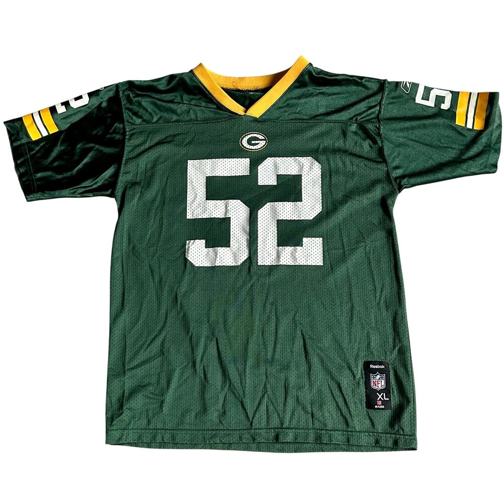 Reebok Green Bay Packers #52 Clay Matthews women’s Jersey retro football fan L